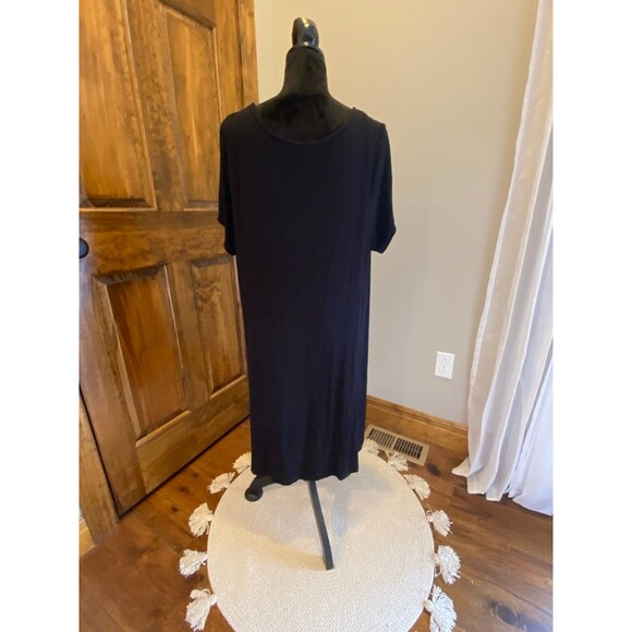 Intro Dress Plus Size ? 2X Womens Top Black Short Sleeved  Casual Versatile - Picture 6 of 10